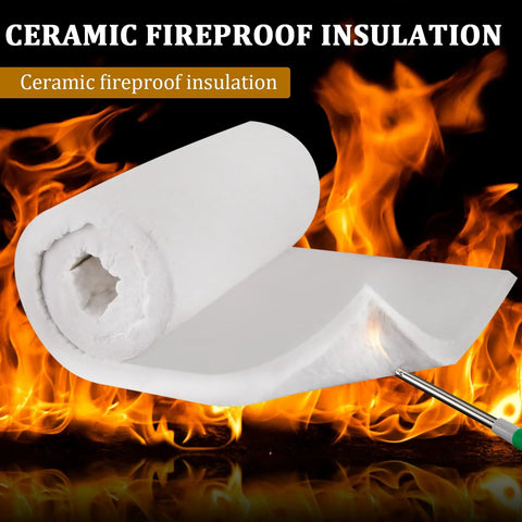 Amylove ceramic fiber insulation blanket roll, white, 60 x 24 x 1 in, high-density 2600F, 2 pcs