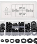 180-Piece Rubber Grommet Assortment Kit Bulk Pack With Multiple Hole Grommets In Various Sizes For Automotive Electrical And DIY Go-To Projects Durable Black Rubber Grommets For Wires And Cables in clear storage case