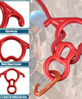 Beefy 50 kN Rescue Figure Belay And Rappel Device With Bent Ear Descent Gear For Rock Climbing Lightweight 7075 Aluminum