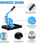 All-in-One Grommet Tool Kit With Three Dies For One Quarter Inch, Three Eighths Inch, And One Half Inch, Grommet Press Machine On Rolling Base