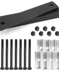 Heavy Duty Roof Tent Mounting Brackets Kit 28-Piece Hardware Set For Secure Rooftop Tent Installations, Rust Resistant, Durable Off Road Gear For Easy Mounting And Long Lasting Support, black brackets and bolts