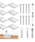 8 Pack Bifold Closet Door Repair Kit DIY Friendly with Metal Pivot Brackets and Spring Pivots for 1-3/8 Inch Wood Doors