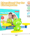 Tot Approved Montessori Math Learning Kit Featuring Dope Frog Shaped Pieces To Boost Preschool Numeracy Foundation and Supply Top Shelf STEM Challenges For Bright Kiddos on a scale.