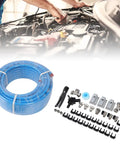 Three Layer HDPE Aluminum Shop Air Line Kit 3 4 Inch By 100 Feet, 200 PSI O Ring Sealed, with tools and fittings