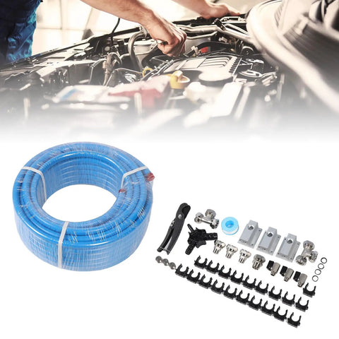 Three Layer HDPE Aluminum Shop Air Line Kit 3 4 Inch By 100 Feet, 200 PSI O Ring Sealed, with tools and fittings