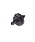 1 GPH Pressure-Compensating Drippers PC4050B Pack for Drip Irrigation Systems, single black emitter in focus, side view