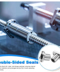 LMH20UU Linear Ball Bearings 20mm Bore 32mm OD 38mm Length 5.5mm Hole 2 Pack Round Flange Rubber Sealed Linear Motion Bearings mounted on a shaft