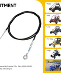 71 Inch Go Kart Throttle Cable Kit For Predator 212 196cc GX160 GX200 6.5HP Engines with compatible vehicles shown on the side