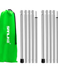 Adjustable Telescopic Tarp Poles For Camping And Hiking, Lightweight Dope Stainless Steel Tent Poles With Rugged Spring Joints set with bag