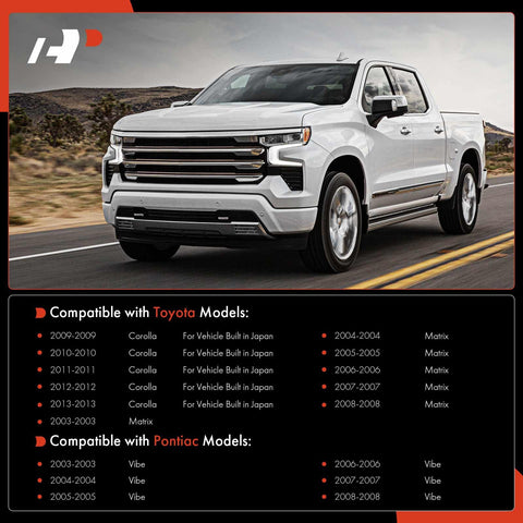 White full-size pickup truck, front-quarter view on a desert highway; HD logo top-left.