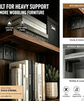 Heavy Duty Furniture Joint Brackets Quick Fitting No Fuss Easy Install For Tables Chairs Drawers And Cabinets Black 16PCS Durable Metal Brackets in shelf setup