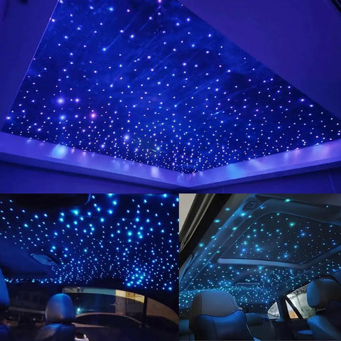 Compact 16W RGBW Twinkle Fiber Optic Lights Kit With Music Activation, Dope 550 Fibers, 13.1Ft 4M Optical Fiber Star Ceiling System