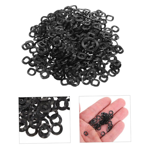 500 Piece Wave Washer Set For Automotive, Marine, And Home Appliances, Compression Spring Washers That Stop Loosening, Provide Elastic Buffering, Secure Electrical Connections, Heavy Duty And Easy To Install No Fuss, black wave washers