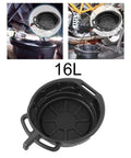 The Ultimate Heavy Duty Oil Drain Pan Kit Holds Four Gallons With Non Spill Pour Spout For Easy Car Maintenance And Fluid Catching During Coolant Changes, 16L plastic drain pan