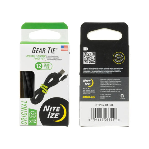 6 Inch Reusable Gear Ties Black 12 Pack Slick Rubber Coated Cord Organizers Electric Cable Management Clamps No Hassle Twist Ties For Wires Garage Setup And Ridiculously Handy Bundle Solutions