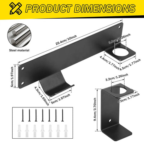 Wall Mount Floor Jack Stand Rack Organizer Heavy Duty Mount Brackets Hydraulic Jack Holder Garage Tool Organizer dimensions
