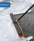 Big 24 Inch Push Broom With 60 Inch Handle For Indoor Outdoor Cleaning In Garage Shop Deck Patio Tile Concrete Wood Stone Pro Grade Heavy Duty 2 Pack Perfect For Quick Cleanups On Floors And Surfaces removing snow from driveway