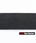 Sheet of black door bumpers included in Half Inch Overlay Cabinet Door Hinges Matte Black 50 Pack Self-Closing Flush Mount CH200-BK-P50.