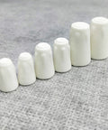 20-pack white ceramic wire connectors, small size 22-14 AWG, 600V twist-cap, front view.