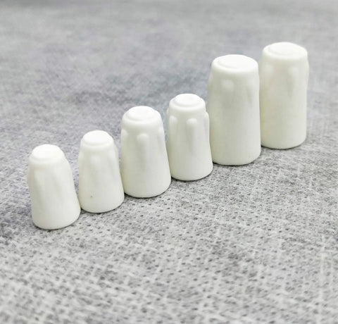 20-pack white ceramic wire connectors, small size 22-14 AWG, 600V twist-cap, front view.