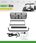 Heavy Duty Golf Cart Rear Seat Bag Holder Rack For 2 Inch Receiver Fits EZGO Yamaha Club Car with installation components