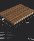 Wall Mount Foldable Teak Shower Bench 17 By 12.6 Inch Teakwood Bath Seat, space-saving design with stainless steel frame.