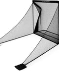 Compact Golf Practice Net With Steel Frame And Side Net Protection For Indoor Or Outdoor Use, 10 Feet Wide By 7.5 Feet High, angle view