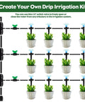 Quarter Inch Drip Irrigation Valves Set Of 30 Barbed Shut Off Switches for 4 to 7 mm tubing in garden irrigation layout