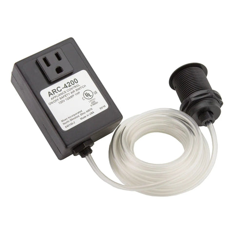 ARC-4200 Touch Activated Garbage Disposal Air Switch Kit With Base Unit, compact control and coiled cable, no wall switch needed