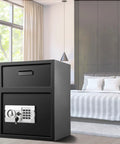 Depository Safe 1.7 Cubic Feet Carbon Steel With Electronic Code Lock, Deposit Slot, And Two Emergency Keys in bedroom