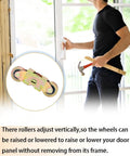 Two-Piece Side-Adjustable Heavy-Duty Sliding Patio Door Tandem Roller Assembly with steel ball bearings and leveling adjusters
