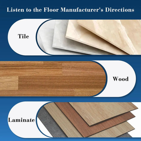 Tile, wood, and laminate flooring options for Rug Gripper Pad For Hardwood Or Tile Floors 2x3 Ft Thick Non Slip Under Rug Mat Keeps Rugs