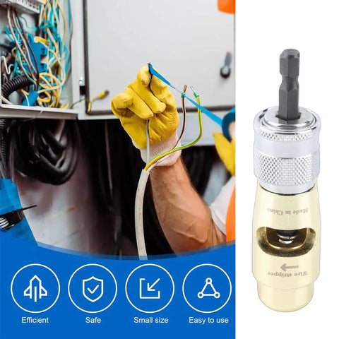 Tough Zinc Alloy Electric Drill Wire Twister Stripper, Quick Copper Terminal Crimping Tool, Heavy Duty tool for wiring.