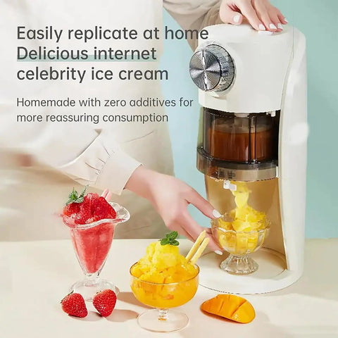 Game Changer Countertop Ice Maker Machine Delivers Fast Crushed Ice In Just 2 Seconds For ice cold slushies in kitchen setting.