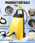 Powerful 3000W High Pressure Steam Cleaner With Huge 3.5 Liter Water Tank And Fast 40 Second Heat Up Time For Deep Cleaning Homes Cars And Commercial Spaces With Included Accessories Easy To Move Around featuring yellow ergonomic design and adjustable pipe.