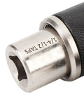 Close-up of 3 Piece Reamer And Screw Extractor Kit With Adapter For 3/8 Inch Drive Tools showing 1/4-1/2 inch tap adapter