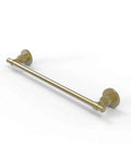 Washington Square Collection 30 Inch Towel Bar in Satin Brass Finish, wall mounted with hidden hardware and solid brass build