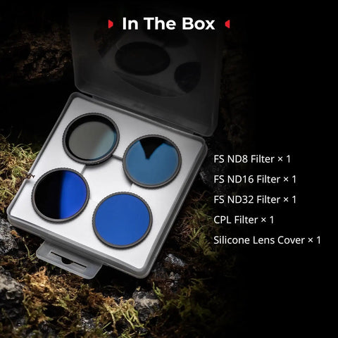 ND Filter And CPL Kit For DJI Osmo Action 5 Pro And Action 4 With 5 Pack FS ND8 ND16 ND32 Filters Snap On Lens Cover HD Optical Glass