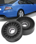 Ultimate 2 Piece Drive Belt Idler Pulley Set For Your Ride with durable black pulleys for Fairlane models 1995-2007.