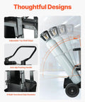 Heavy Duty 2 Tier Welder Cart With Anti Theft Lockable Cabinet, 360 Degree Swivel Wheels, Tank Storage And Safety Chains