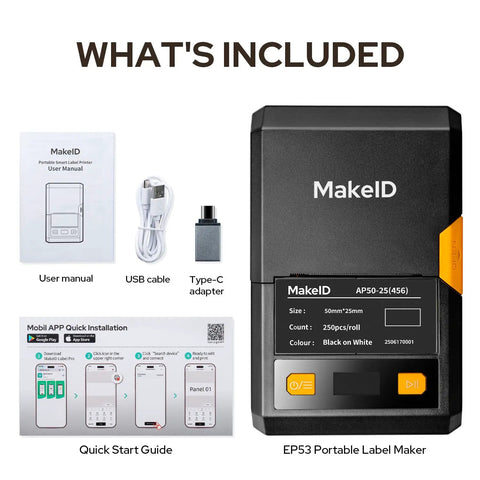 Beast Mode Ready 2 Inch Print Head Portable Industrial Label Printer With Bluetooth, Mobile App And PC Editor, 2600mAh Battery