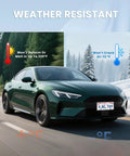 Weather-resistant car with Two Pack Silicone License Plate Frames Black For Front And Rear Mounting On Cars And Trucks Universal US Plate Holder Rust Proof Rattle Proof Weatherproof Easy Install Mounting Kit Accessories in cold/hot weather conditions.