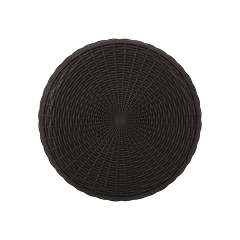 Top view of Wallice Outdoor Patio Table Dark Brown Built To Last With Weather Resistant Polypropylene Resin For Backyard Deck Or Patio Use