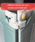 Close-up of Babyproof Crib Corner Lock Kit For Sturdy Side Rails And Infant Bed Barrier Clasp Easy Install Childproof Hardware.