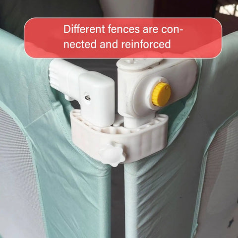 Close-up of Babyproof Crib Corner Lock Kit For Sturdy Side Rails And Infant Bed Barrier Clasp Easy Install Childproof Hardware.
