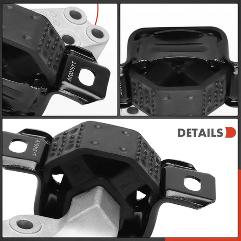 Heavy Duty Front Right Engine Motor Mount For Smart Fortwo 2008 To 2015 close-up view showing mounting points and rubber material.