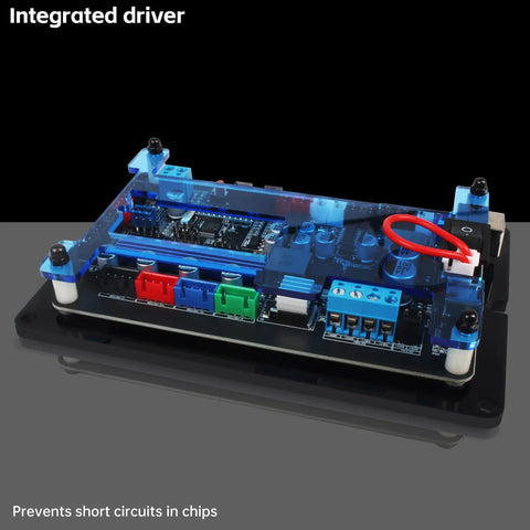 3 Axis GRBL CNC Engraver Controller Board with 36V DC input, USB, integrated driver, for 24V or 500W 48V spindles, with heat sink fan