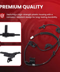 Heavy Duty Abs Wheel Speed Sensor Fits Toyota Rav4 2006 To 2012 2.4L 2.5L 3.5L 4Wd with high-strength plastic housing.