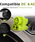 Plug And Play Ccs1 To Ccs2 Adapter featuring DC 400A and AC 32A support connecting to a vehicle charging port.