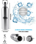 Durable Stainless Steel Water Bottle 1500 Ml BPA Free For Camping And Outdoors Campfire Ready 18/8 304 Food Grade Boil Safe